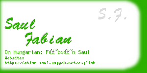 saul fabian business card